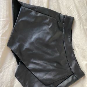 Leather skort
